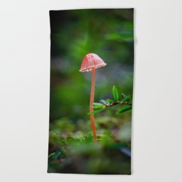 Little Orange Mushroom Beach Towel