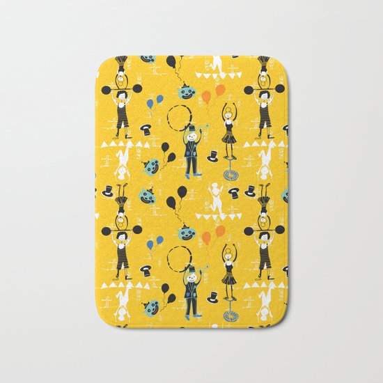 Acrobat yellow Bath Mat