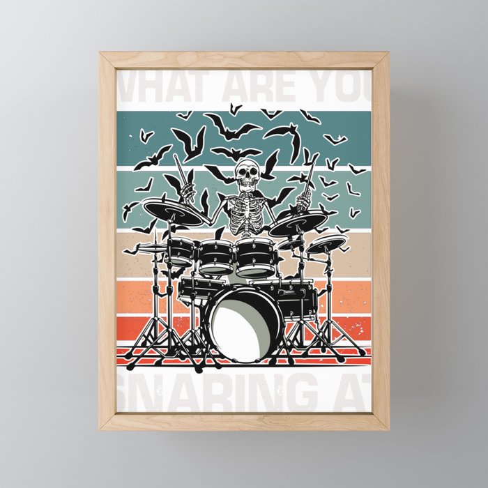 What are you snaring at Drummer Framed Mini Art Print