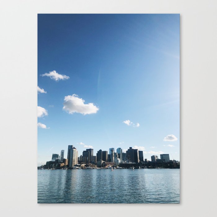 Boston City Skyline in the Sun Canvas Print