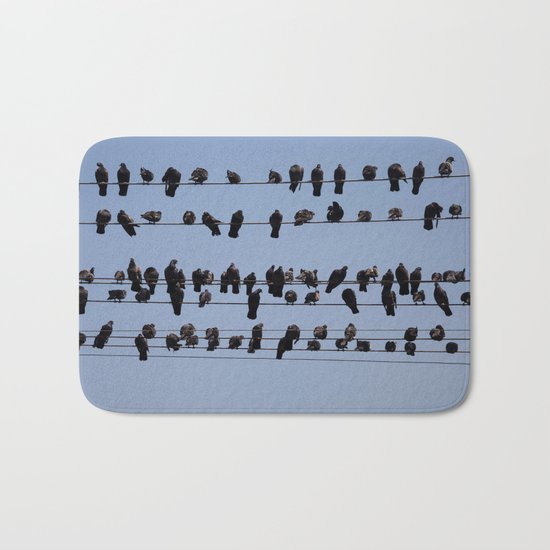 Black Birds Bath Mat
