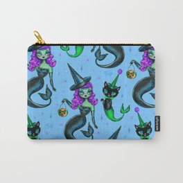Mermaid Witch with Merkitten Carry-All Pouch