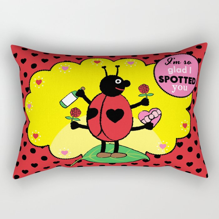 Lovebugs - I'm so glad I spotted you Rectangular Pillow