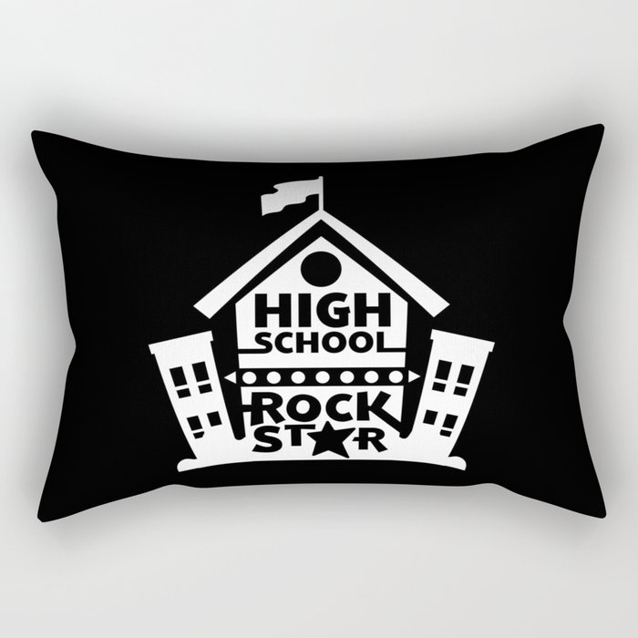 High School Rock Star Cool Kids Illustration Rectangular Pillow