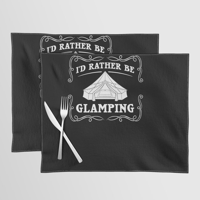 Glamping Tent Camping RV Glamper Ideas Placemat