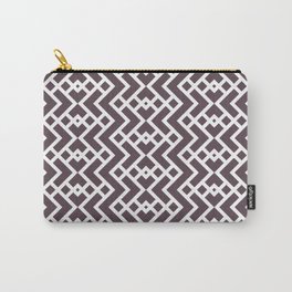 Dark Purple and White Tessellation Line Pattern 25 - DE 2022 Trending Color Grapes of Wrath DET409 Carry-All Pouch