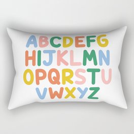 Alphabet Poster - Colorful ABC Nursery Prints Rectangular Pillow