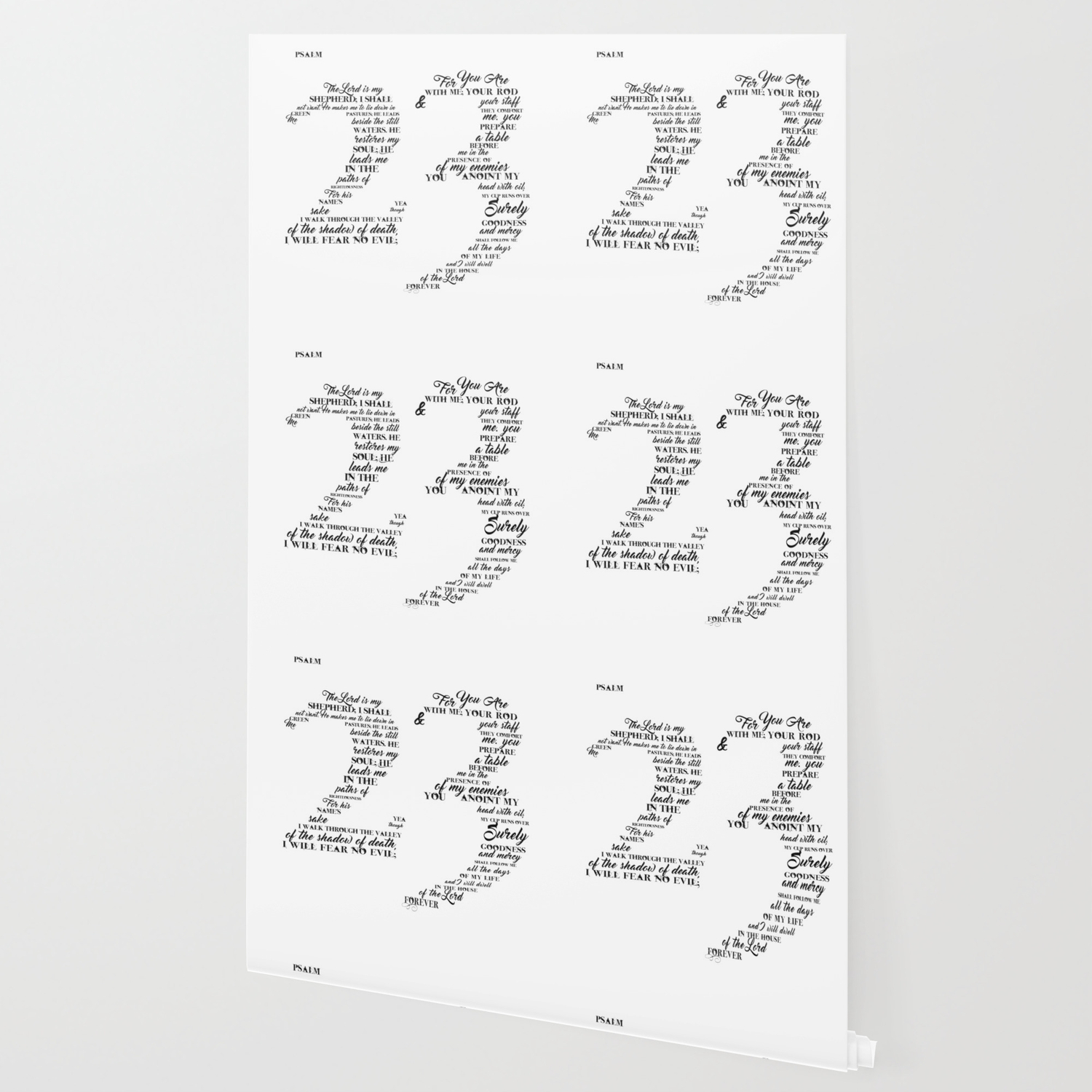 Psalm 23 Typography Wallpaper By Comelydenouement Society6