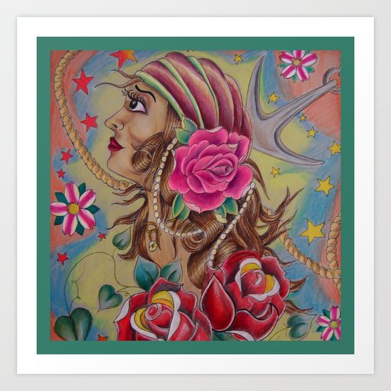 Pirate Wench Art Print