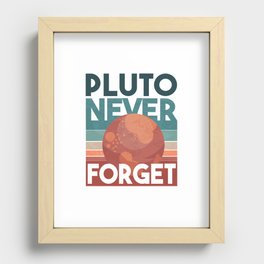 Pluto Never Forget, Planet 1930-2006, Funny Recessed Framed Print