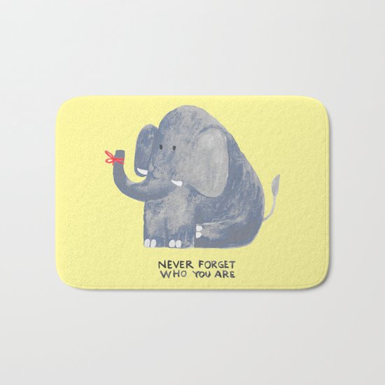 Elephant never forgets Bath Mat