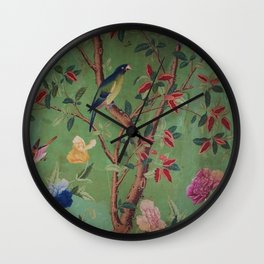 Green Dream Chinoiserie Wall Clock