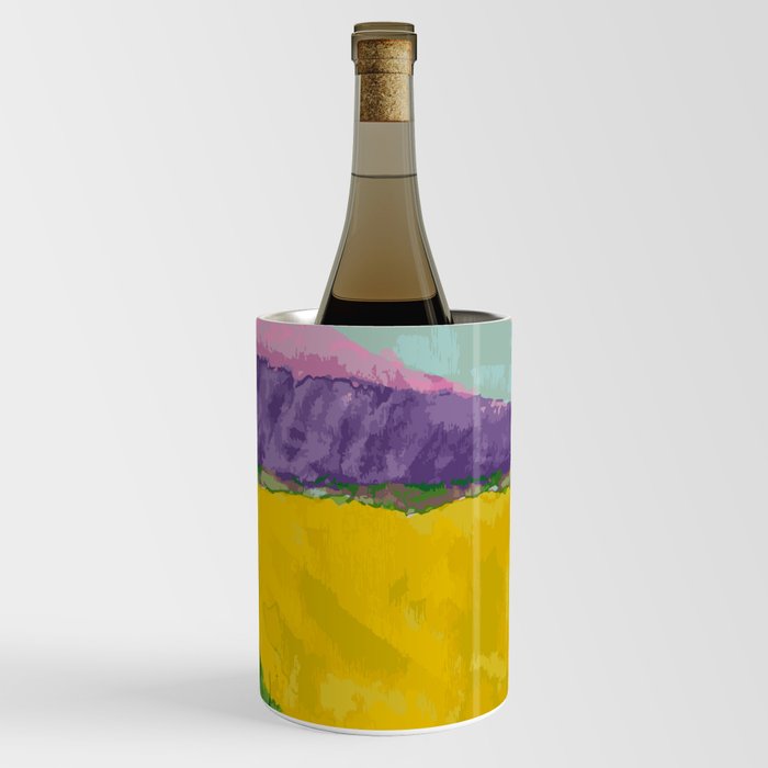 green-yellow-purple fields Wine Chiller