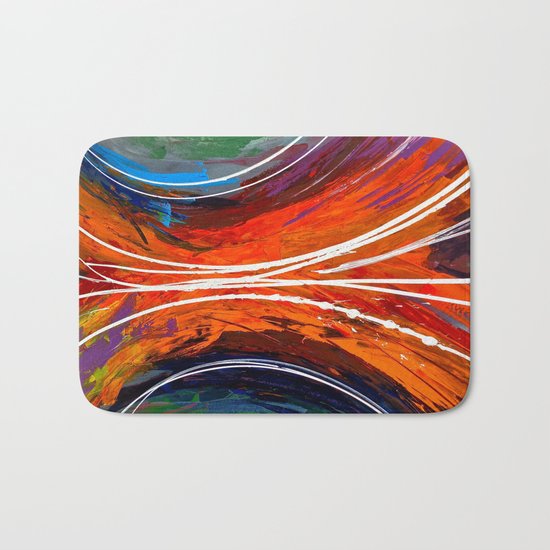 Stream - colorful abstract painting Bath Mat