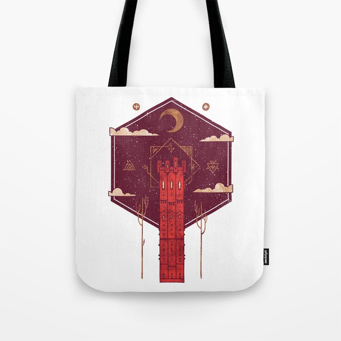 The Crimson Tower Tote Bag