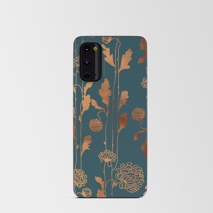 Art Deco Copper Flowers  Android Card Case