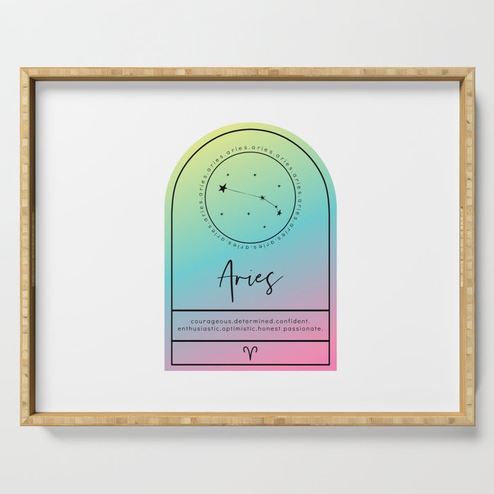 Aries Zodiac | Gradient Arch Serving Tray