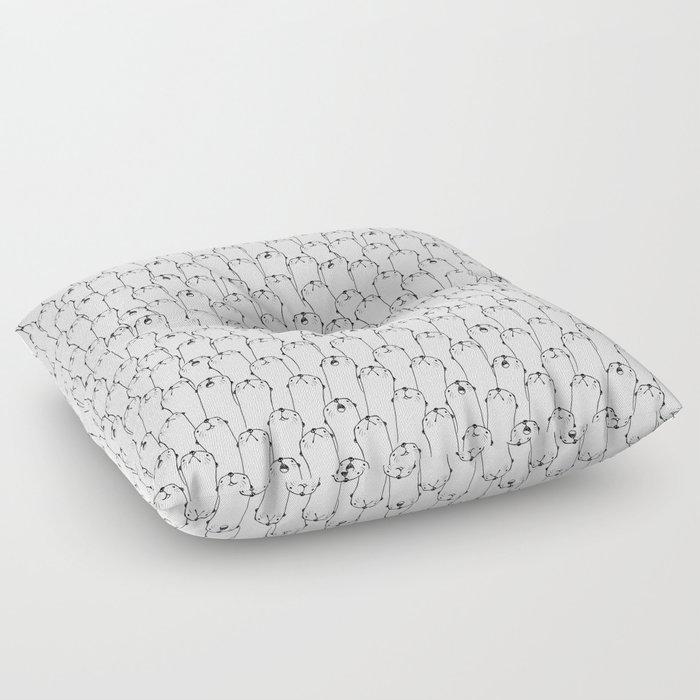 Otter pattern Floor Pillow