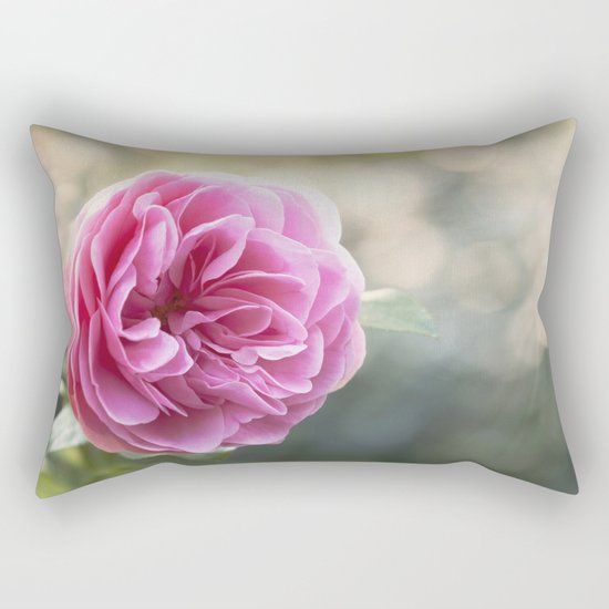 Lady in pink - Pink romantic rose at Backlight- roses flowers Rectangular Pillow