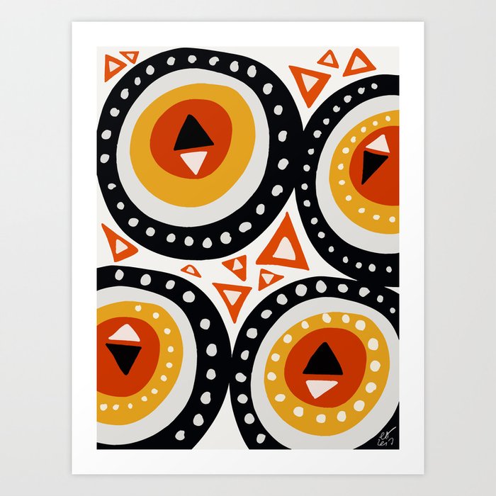 African Abstract Art Pattern Art Print By Emmanuelsignorino Society6