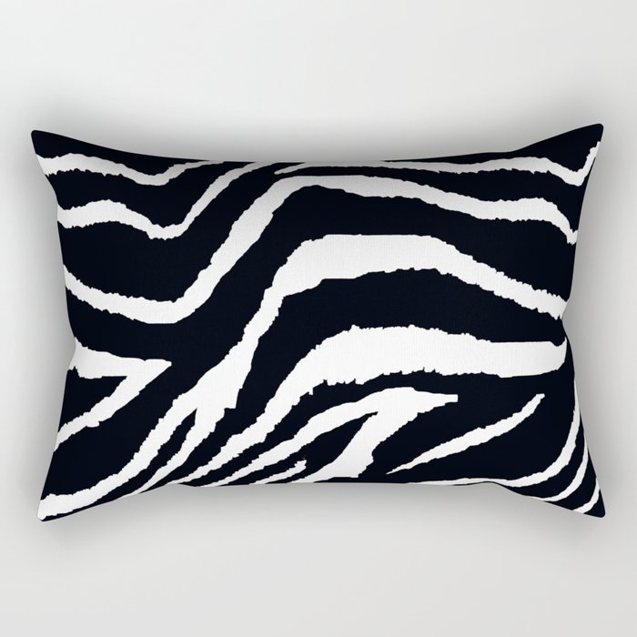 ZEBRA ANIMAL PRINT BLACK AND WHITE PATTERN Rectangular Pillow