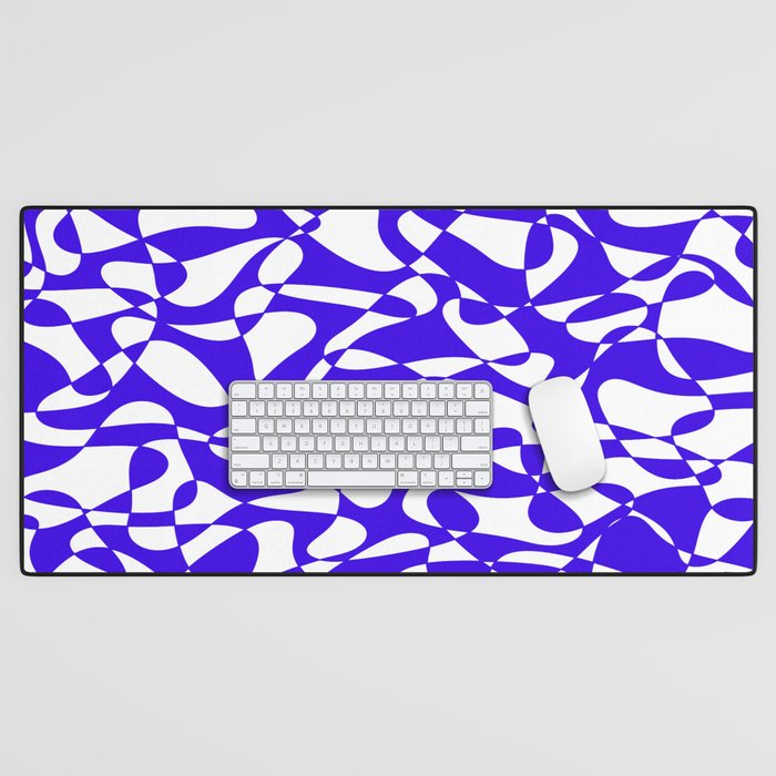 Abstract pattern - blue and white. Desk Mat