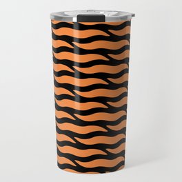 Tiger Wild Animal Print Pattern 324 Orange and Black Travel Mug