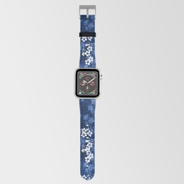 Sakura blossom in deep blue Apple Watch Band