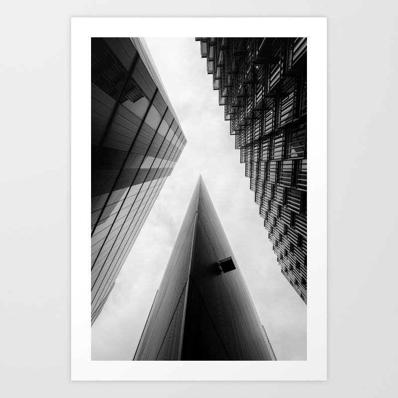 Modern Buildings London Finance Abstract Art Print By