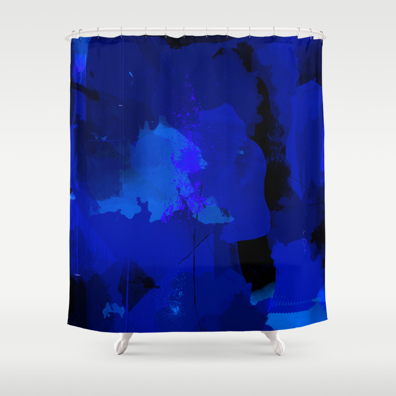 Night Blue Strokes Dark Blue And Black Abstract Painting B01yk