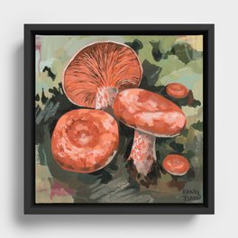 Coral Milk Cap Mushroom-2 Framed Canvas