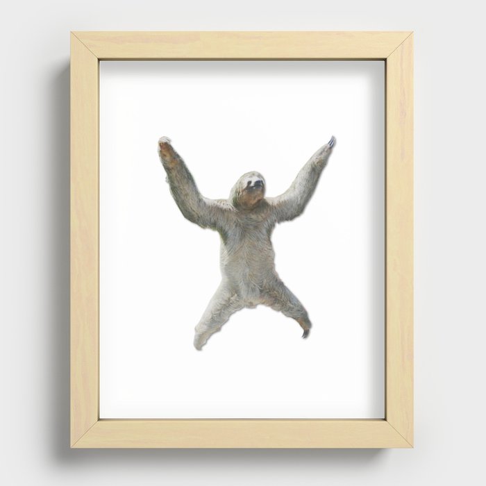 Slothy Recessed Framed Print