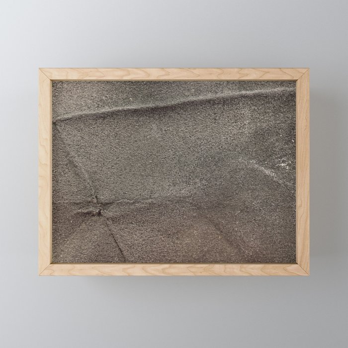 Crumpled Sandpaper Texture Framed Mini Art Print