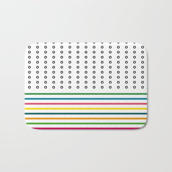 stripes & rings Bath Mat