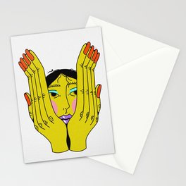 Hold Me green Stationery Cards