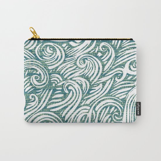Music waves zen art print Carry-All Pouch
