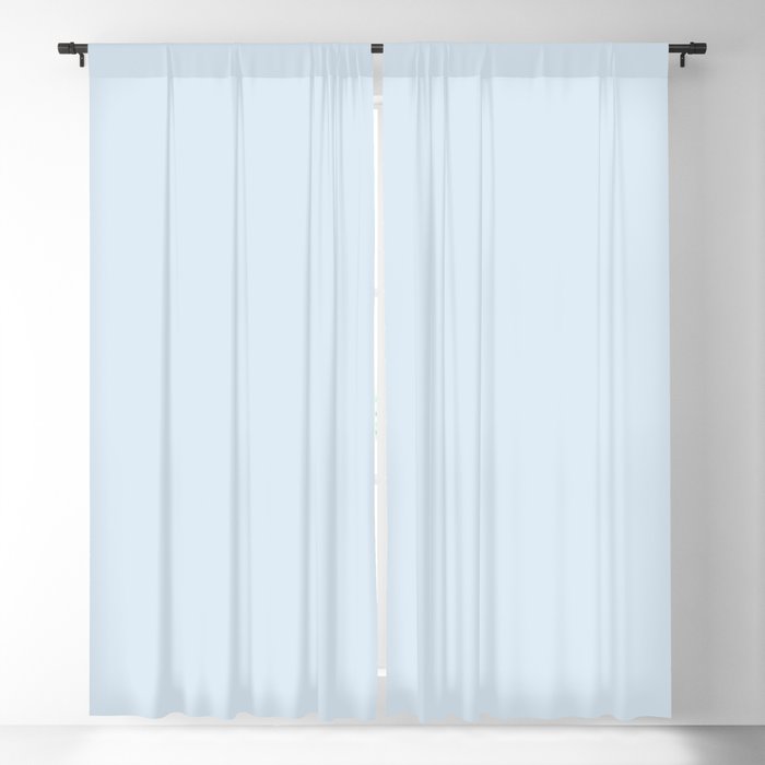 AZUREISH WHITE SOLID COLOR. Paceful Blue Blackout Curtain