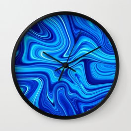 Ocean blue marble Wall Clock