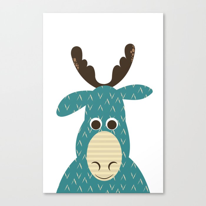 Forest Moose Canvas Print