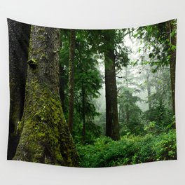 Light Fog in the Dense Forest Wall Tapestry