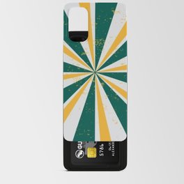 Retro Yellow and Green Sunburst Rays Android Card Case
