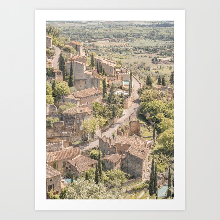 Gordes Medieval Village Photo | South of France Travel Photography Art Print | Provence Houses Landscape Art Print