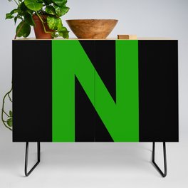 Letter N (Green & Black) Credenza