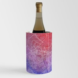 Middlesbrough city map in watercolor Wine Chiller