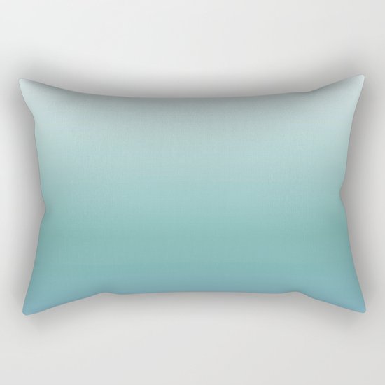 Teal Gradient Rectangular Pillow