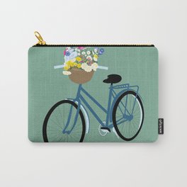 Bicycle with Flowers Carry-All Pouch
