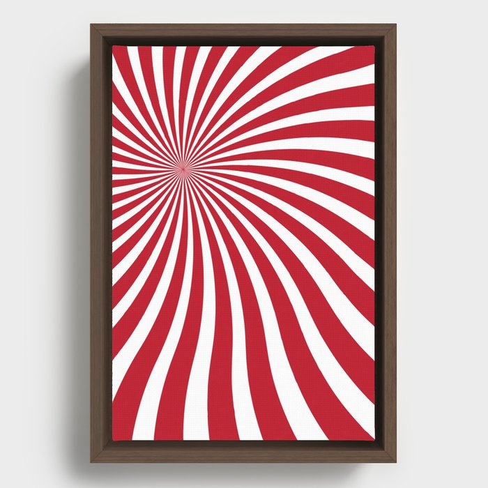 Peppermint Candy Framed Canvas