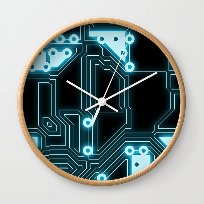 Circuit Pattern Wall Clock