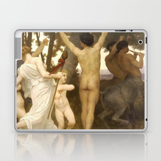 Feast of Bacchus by William Adolphe Bouguereau Laptop & iPad Skin