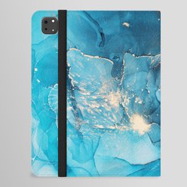 Cosmic Azure + Midnight Blue Abstract Starscape iPad Folio Case